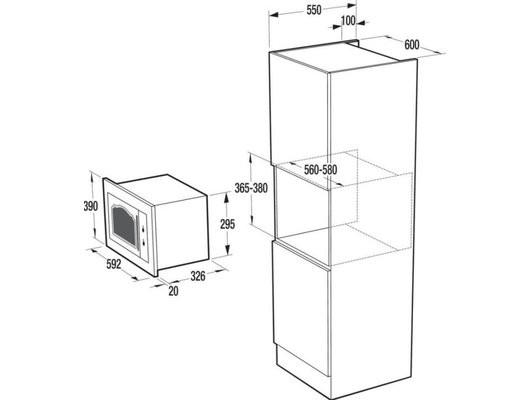 Встраиваемая микроволновая печь GORENJE BM235CLB